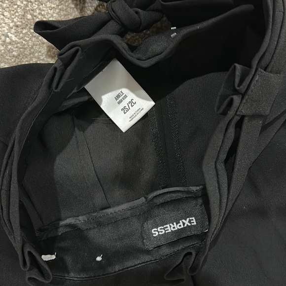 Black Paper Bag Waist Pants Lulus (S) - Picture 6 of 7